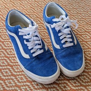 Vans Old Skool Suede Low Tops Princess Blue/True White Men's 6.5 // Women's 8